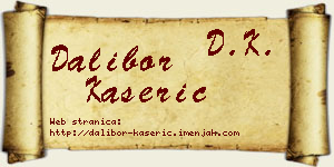 Dalibor Kašerić vizit kartica
